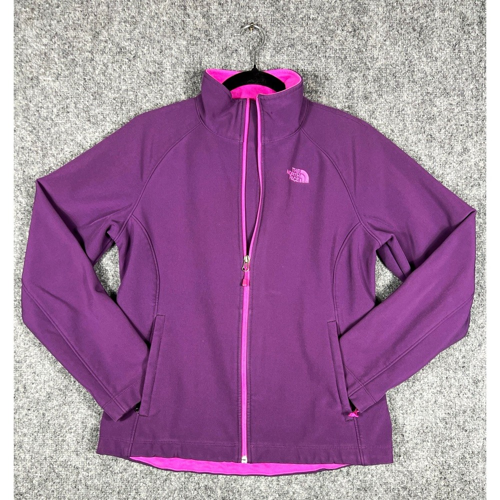 The North Face Women's Medium Purple Pink Soft Shell Full Zip Jacket